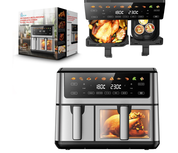 ExtraLink Frytkownica beztłuszczowa 6.5L+3.5L  Home SJ-1000 PRO - 1372999 - zdjęcie 2